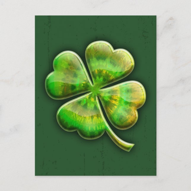 Tie-Dye Shamrock II Postcard (Front)