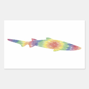 Tie Dye Shark Sticker