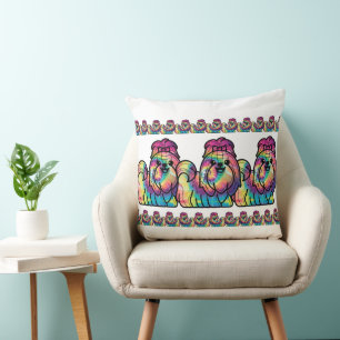Tie Dye Shih Tzu Cushion