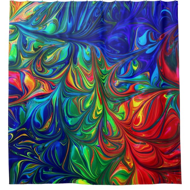 Tie Dye Shower Curtain (Front)