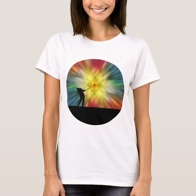 Tie Dye Silhouette Golfer T-Shirt (Front)