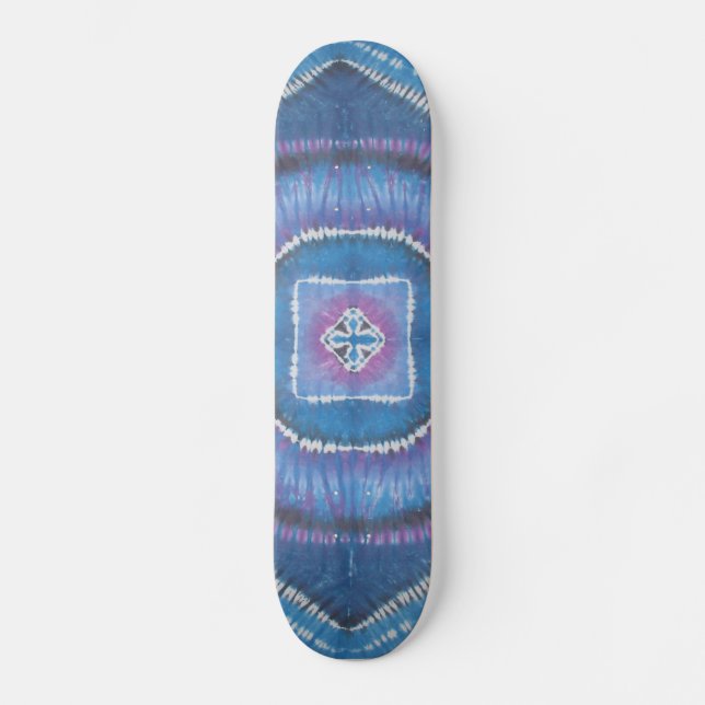 Tie Dye Skateboard - Circles & Squares (Front)