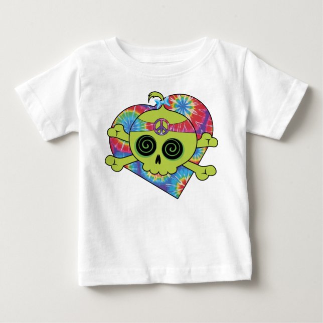 Tie Dye Skull Baby T-Shirt (Front)