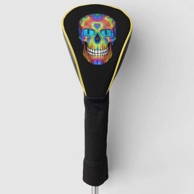 Tie Dye Skull Dead Zombie Driver  Or Putter Covers (Front)
