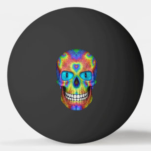Tie Dye Skull Dead Zombie Undead  Ping Pong Ball