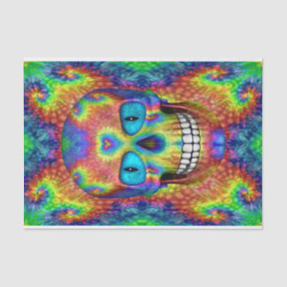 Tie Dye Skull Dead Zombie Undead Tissue Paper