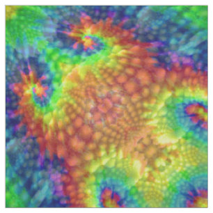 Tie Dye Sky Vintage Fractal Kaleidoscope Fabric