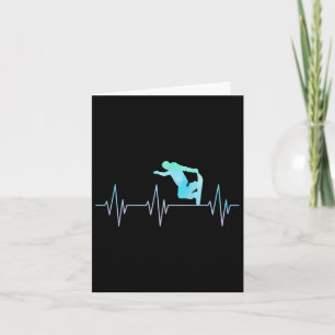 Tie Dye Snowboard Lover Snowboarding Heartbeat Sno Card