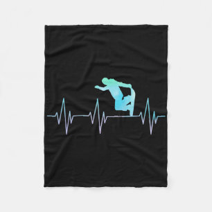 Tie Dye Snowboard Lover Snowboarding Heartbeat Sno Fleece Blanket
