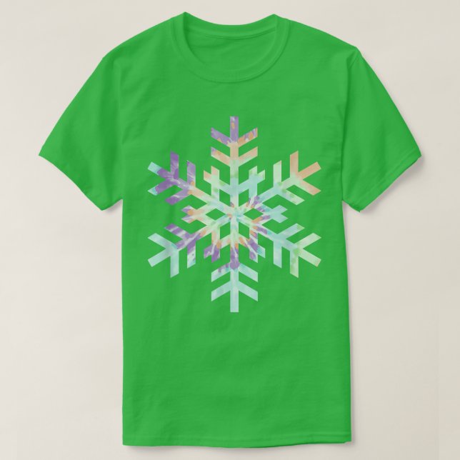 Tie Dye Snowflake Winter Christmas 917 T-Shirt (Design Front)