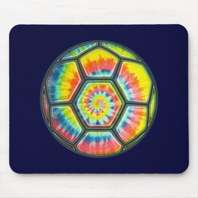 Tie-Dye Soccer Ball Mouse Pad (Front)