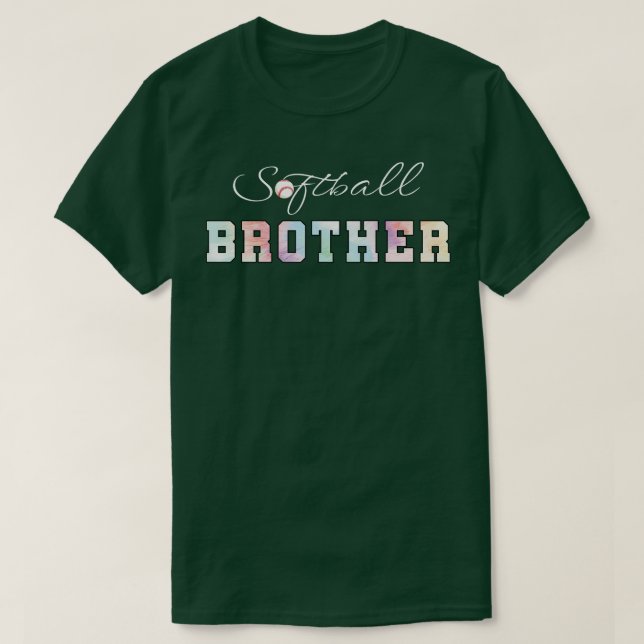 Tie Dye Softball Brother Softball Sport T-Shirt (Design Front)