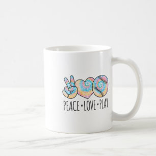 Tie Dye Softll For Teen Girls Peace Love Play Coffee Mug