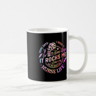 Tie Dye Some Days I Rock It Some Days It Rocks Me  Coffee Mug
