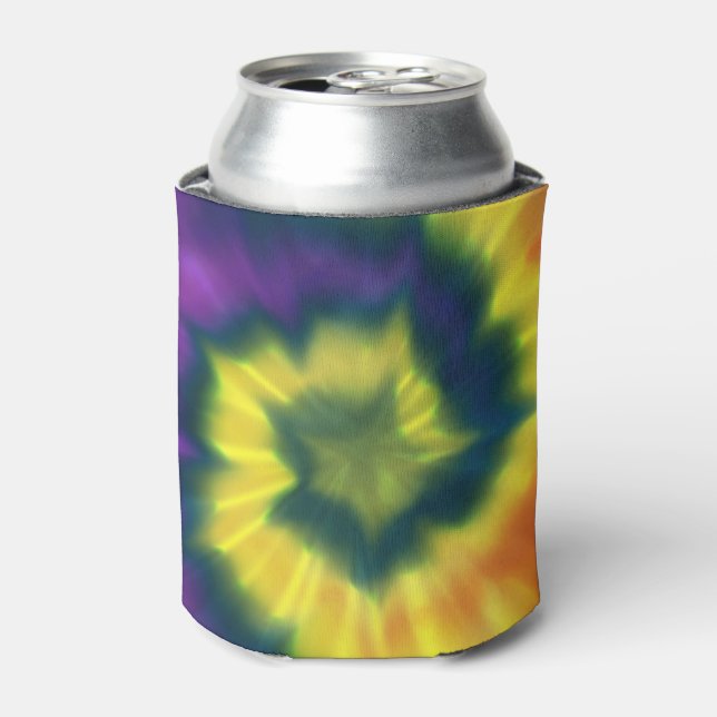 Tie-Dye Spiral - Can Cooler (Can Front)