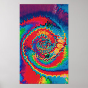 Tie-Dye Spiral Poster