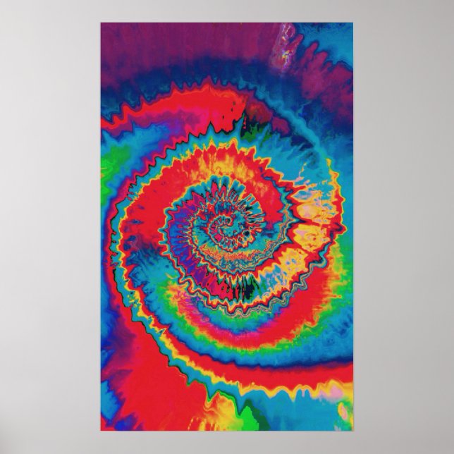 Tie-Dye Spiral Poster (Front)