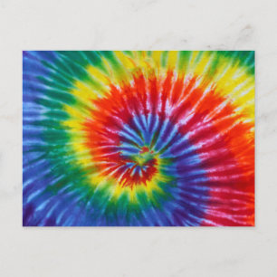 Tie-Dye Spiral Swirl - Rainbow Postcard