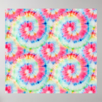 Tie Dye Spiral, watercolor art.