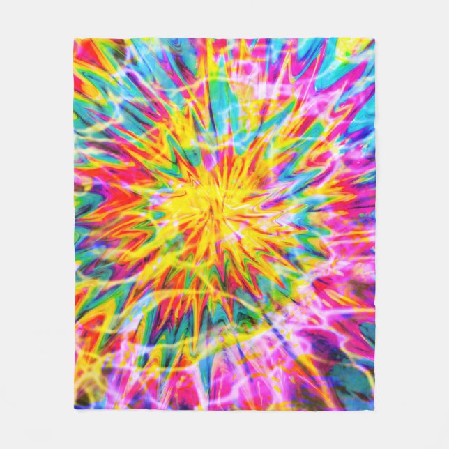 TIE DYE SPLASH FLEECE BLANKET (Front)