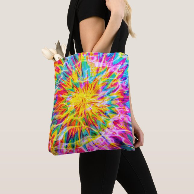 TIE DYE SPLASH  TOTE BAG (Close Up)