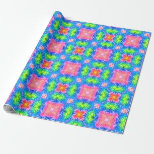 Tie Dye Square Pattern Wrapping Paper