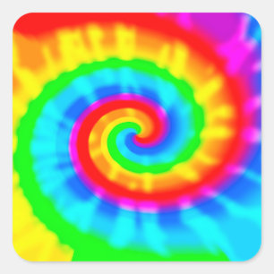 Tie Dye Square Sticker