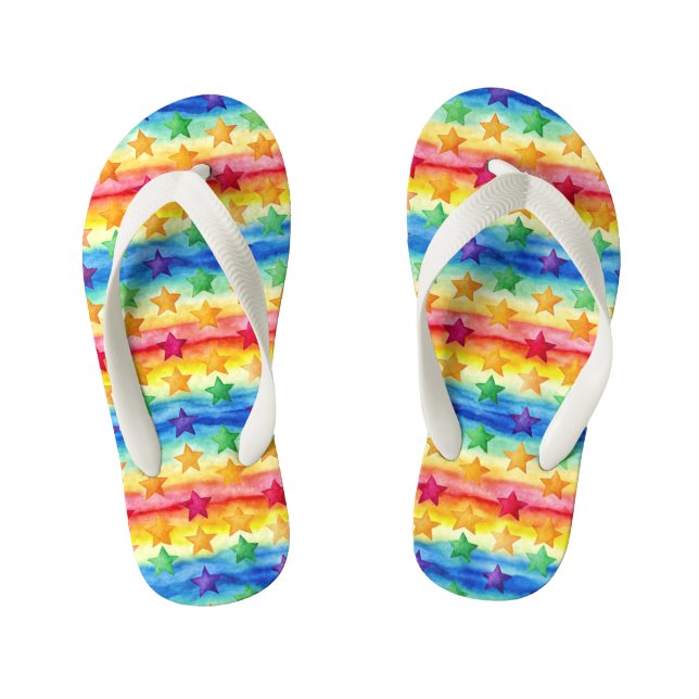 Tie Dye Star Kid's Jandals (Footbed)