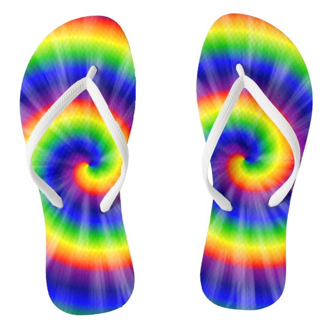 Tie-Dye Starburst Flip Flops (Footbed)