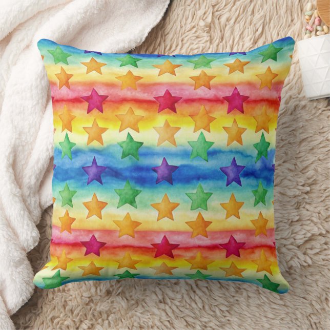 Tie Dye Stars  Cushion (Blanket)