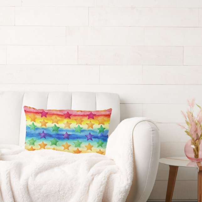 Tie Dye Stars  Lumbar Cushion (Couch)