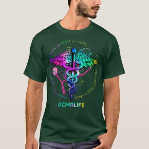 Tie Dye Stethoscope CMA Life Nursing Appreciation  T-Shirt