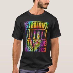 Tie Dye Straight Outta 8th Grade  Boy 2023 Graduat T-Shirt