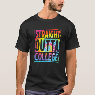 Tie Dye Straight Outta College  Graduation Boys Gi T-Shirt