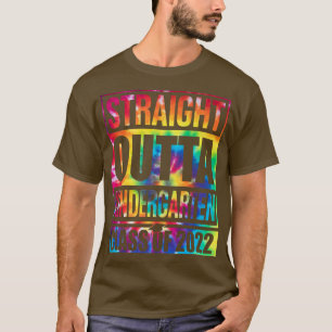 Tie Dye Straight Outta Kindergarten T-Shirt Funny 