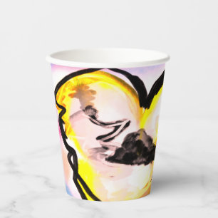 Tie Dye Swan cloud Paper Cups