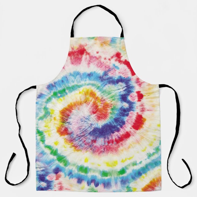  Tie Dye Swirl. Seamless Tiedye Pattern. Fabric Mu Apron (Front)