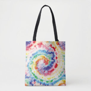 Tie Dye Swirl. Seamless Tiedye Pattern. Fabric Mu Tote Bag