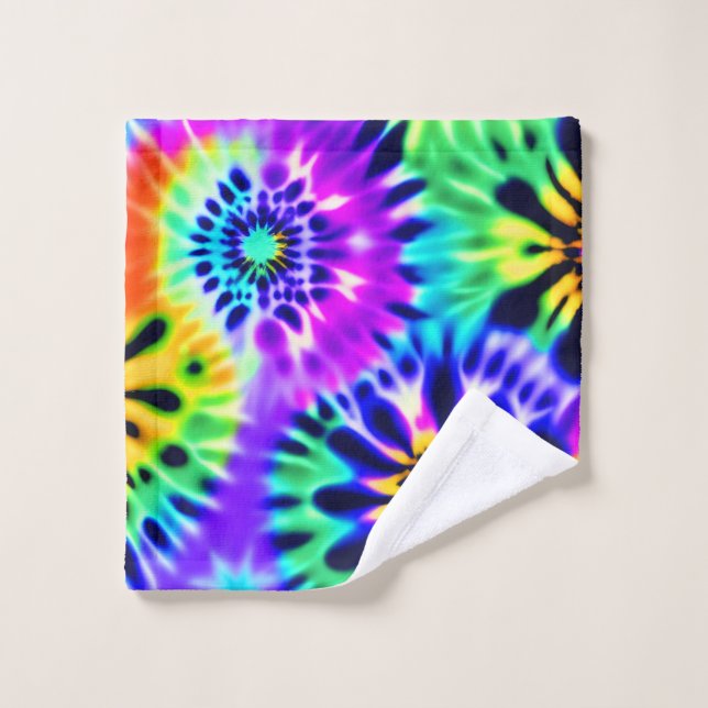 Tie Dye Swirling Pattern Design Wash Cloth (Wash Cloth)