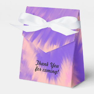 Tie Dye Teen Birthday Groovy Purple Peach Favour Box