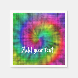 Tie dye textile patterned napkin
