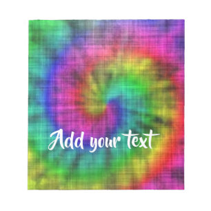 Tie dye textile patterned notepad