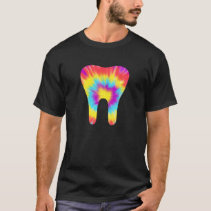 Tie Dye Tooth 60S Dentist Dental Hygiene Assistant T-Shirt