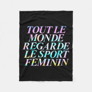 Tie Dye Tout Le Monde Regarde Le Sport Feminin Wom Fleece Blanket