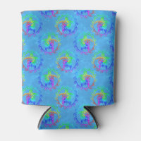 Tie Dye Tribal Turtle Moari Sun Light Blue
