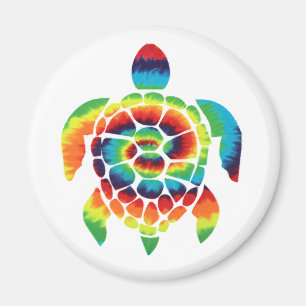 Tie Dye Turtle  Magnet