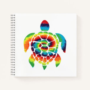 Tie Dye Turtle Notebook