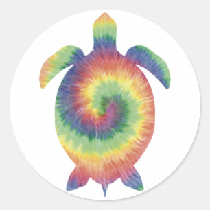 Tie Dye Turtle Sticker