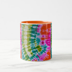 Tie Dye Two-Tone Coffee Mug