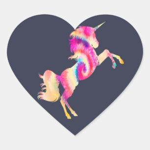 Tie Dye Unicorn T-Shirt Classic Round Sticker